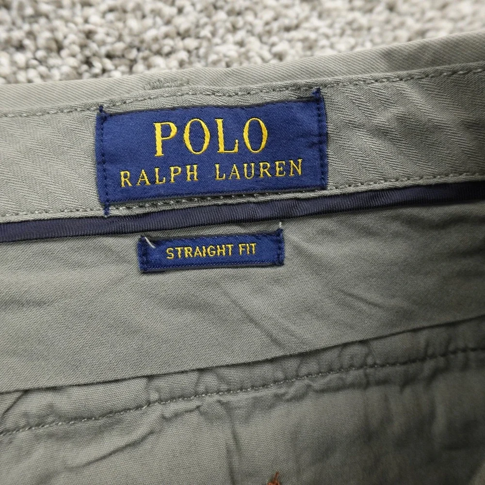Polo Ralph Lauren Shorts Mens 33 Gray Straight Chino Golf Pima Cotton Preppy Dad